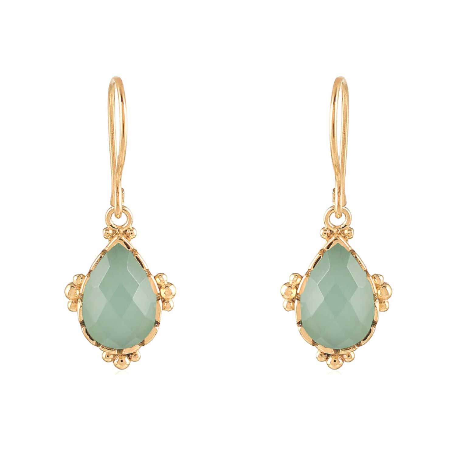 Pomegranate at E.C.One London LYRA Chalcedony Drop Earrings