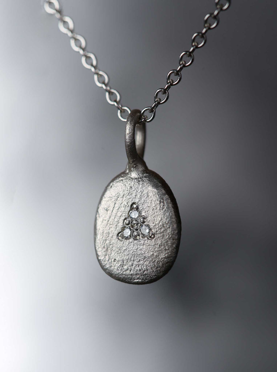 Belle Smith at EC One London Silver Pendant with White Diamond Detail
