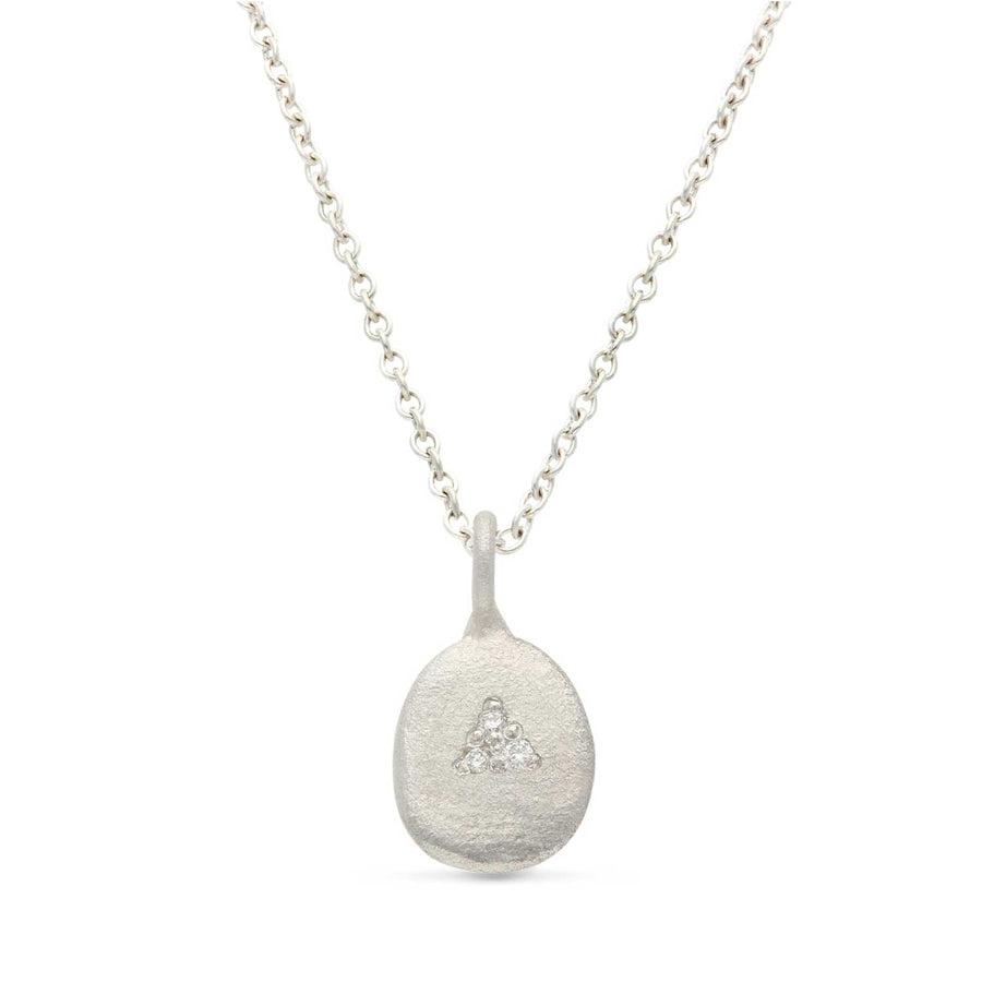 Belle Smith at EC One London Silver Pendant with White Diamond Detail