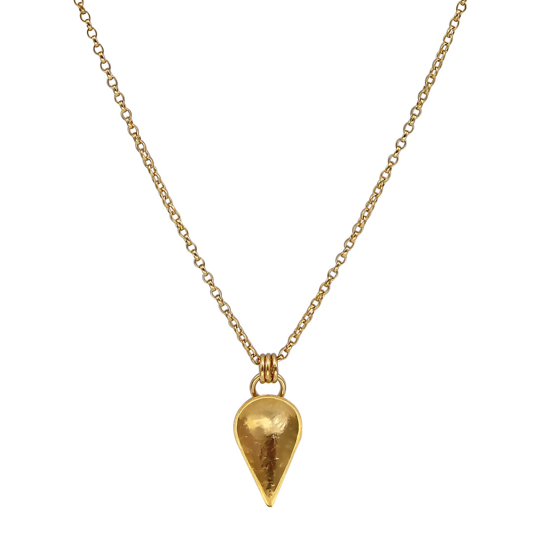 KOMOREBI Cupped Leaf Pendant Gold Plated