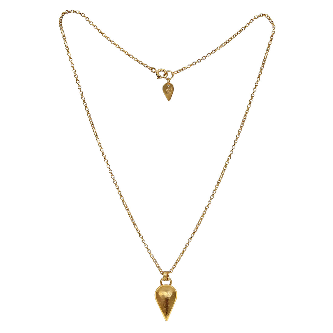 KOMOREBI Cupped Leaf Pendant Gold Plated