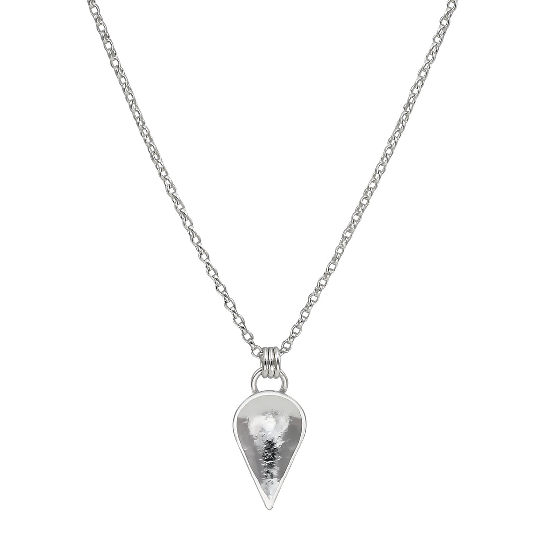 KOMOREBI Cupped Leaf Pendant Silver