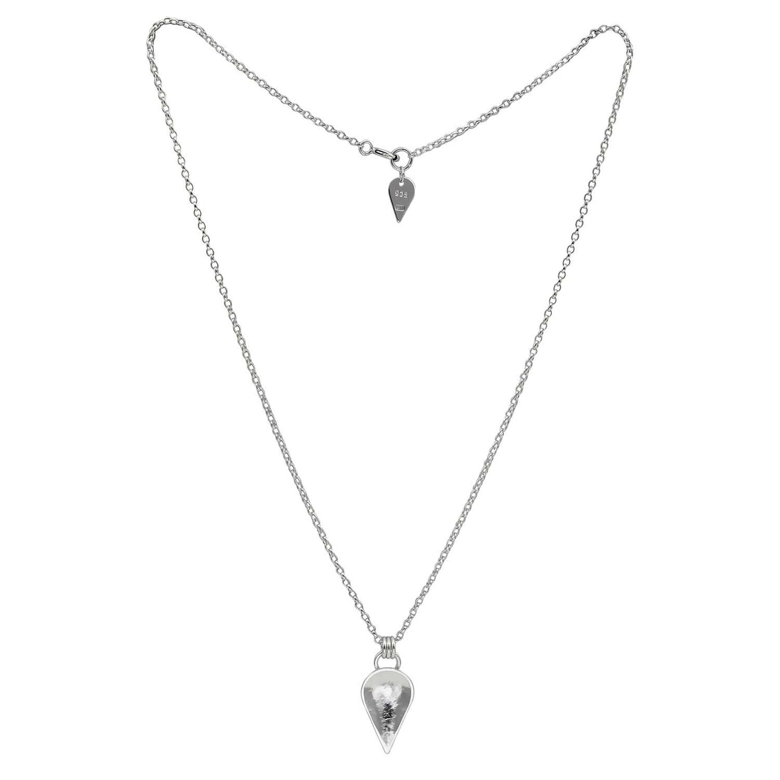 KOMOREBI Cupped Leaf Pendant Silver