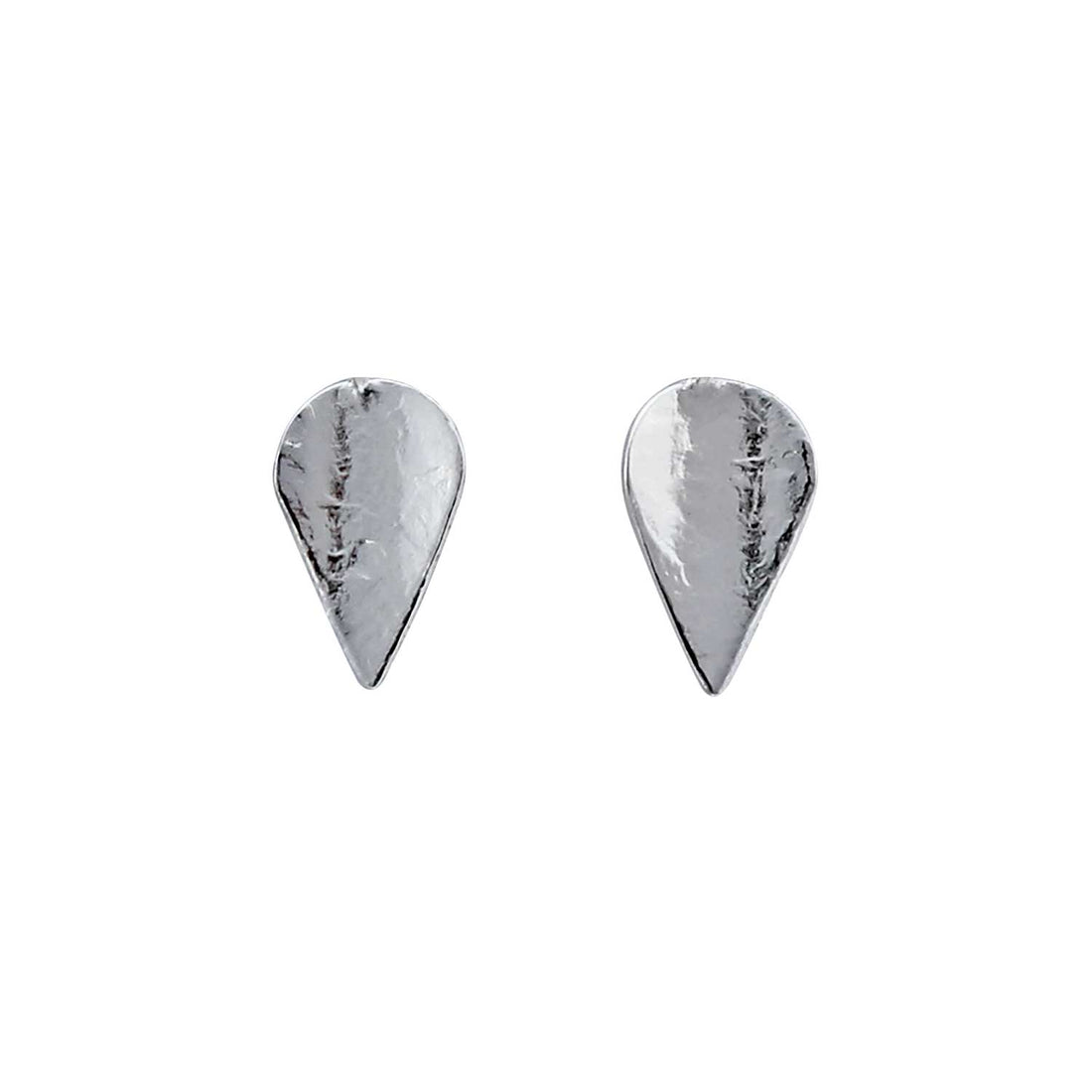 Cara tonkin at ethical jeweller E.C.One London leaf silver stud earrings