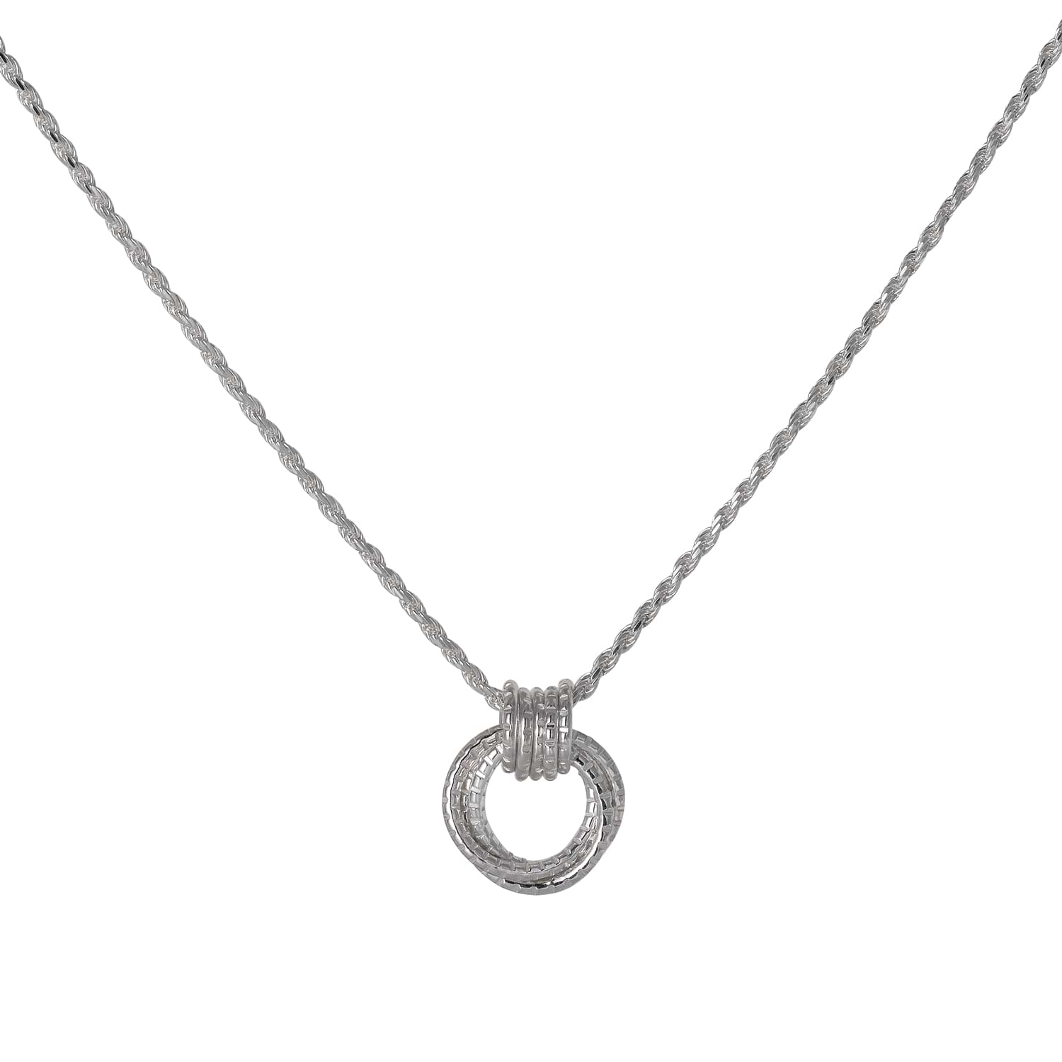 Cara Tonkin at E.C.One London Serpentine Triple Loop Pendant Silver