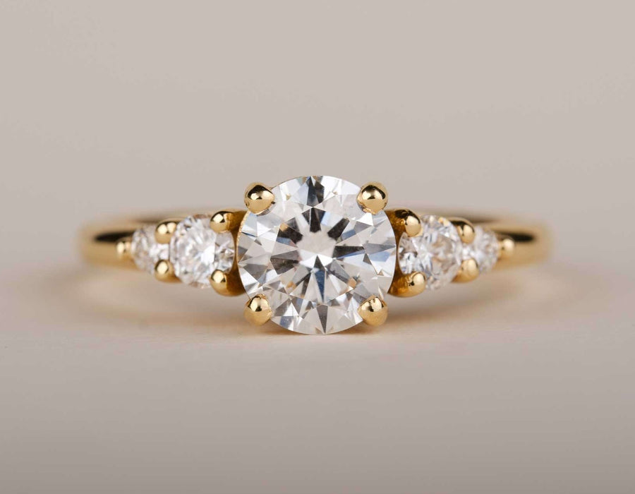 GENEVIEVE Yellow Gold 1.00ct Diamond Engagement Ring by EC One and made in their B Corp certified London workshop