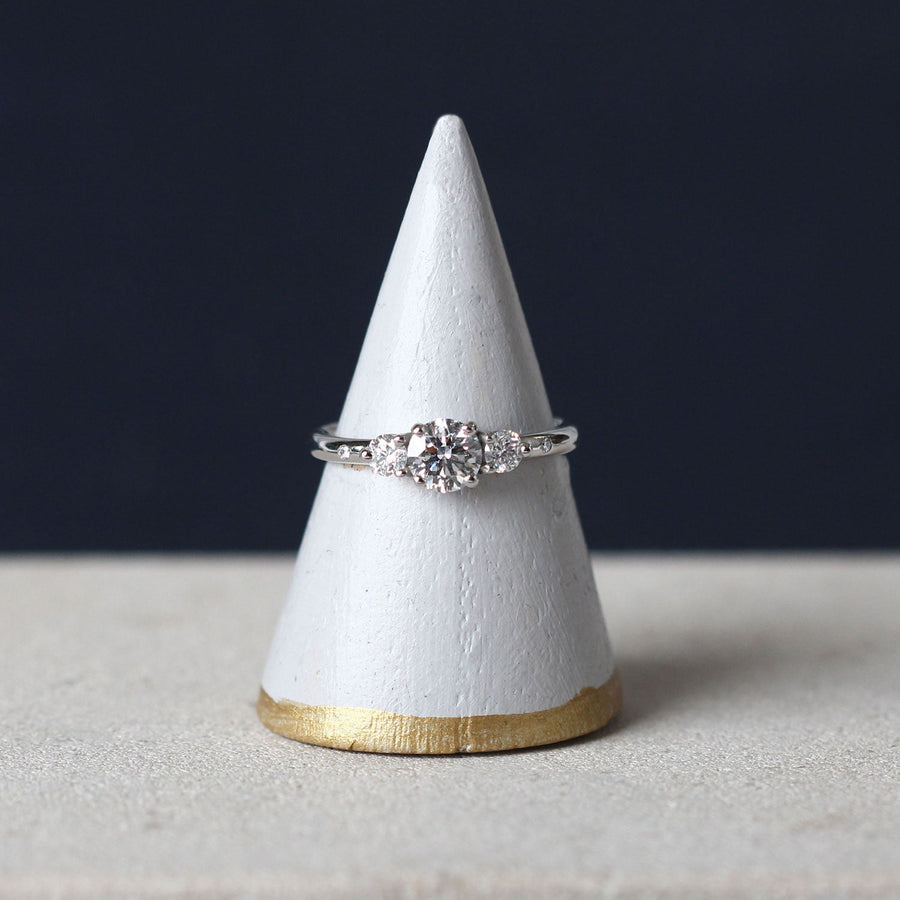 EC One CELESTE Diamond Engagement Ring recycled Platinum made in our London B Corp workshop