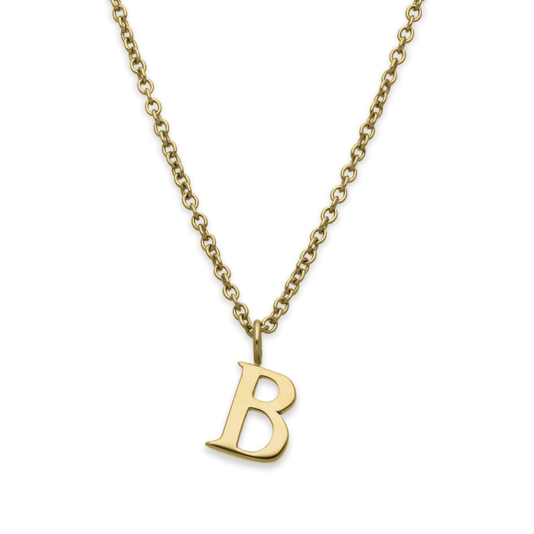 E.C.One recycled gold Letter Pendant Necklace made in our B Corp certified London workshop