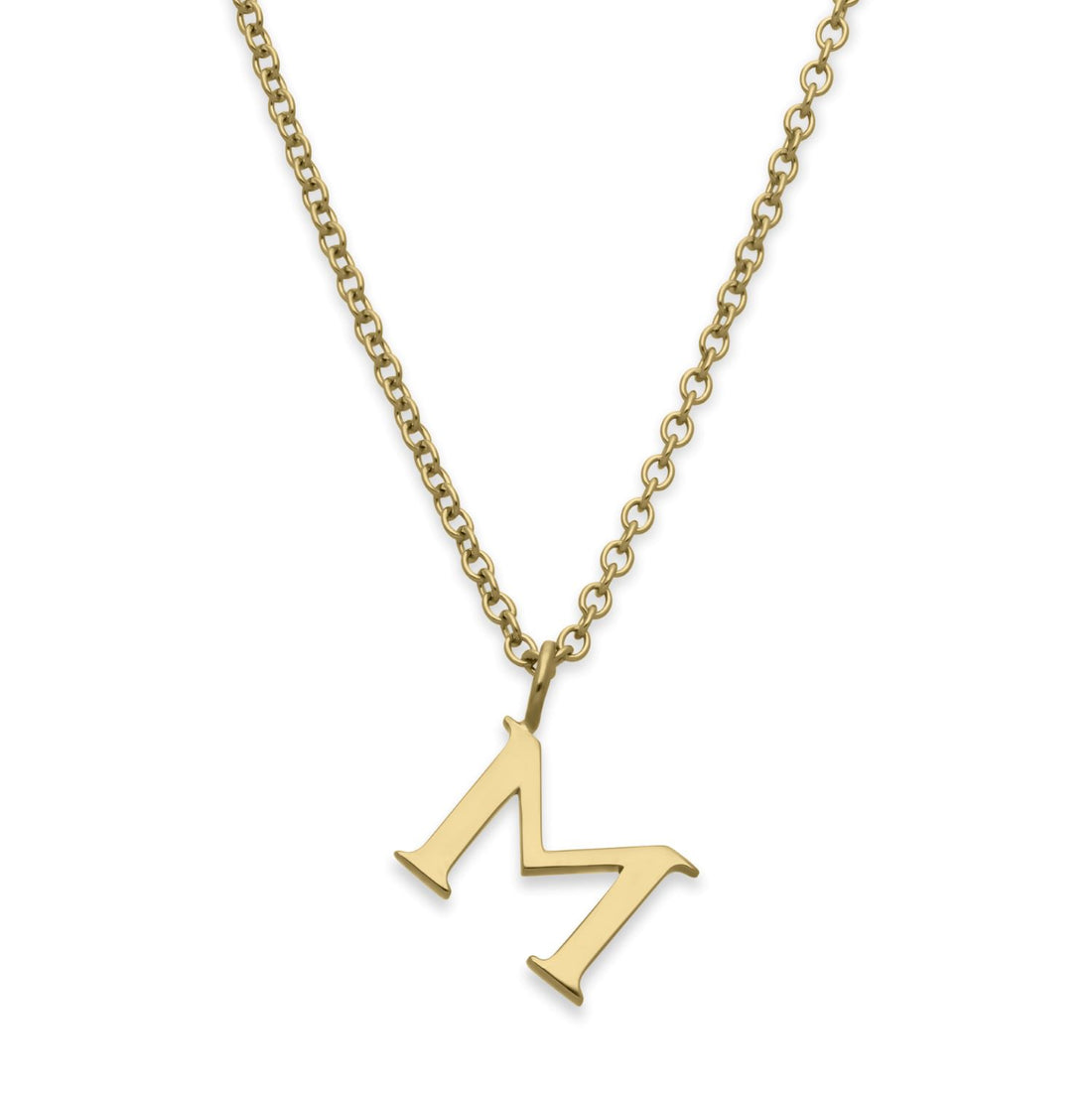 E.C.One recycled gold Letter Pendant Necklace made in our B Corp certified London workshop