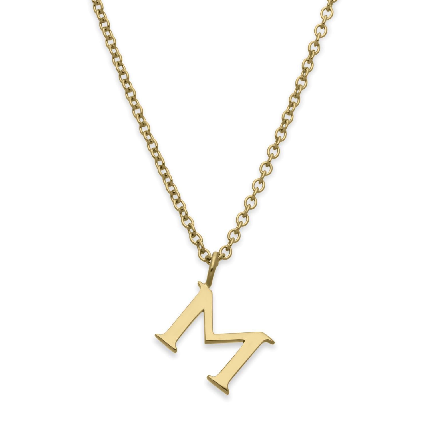 E.C.One recycled gold Letter Pendant Necklace made in our B Corp certified London workshop