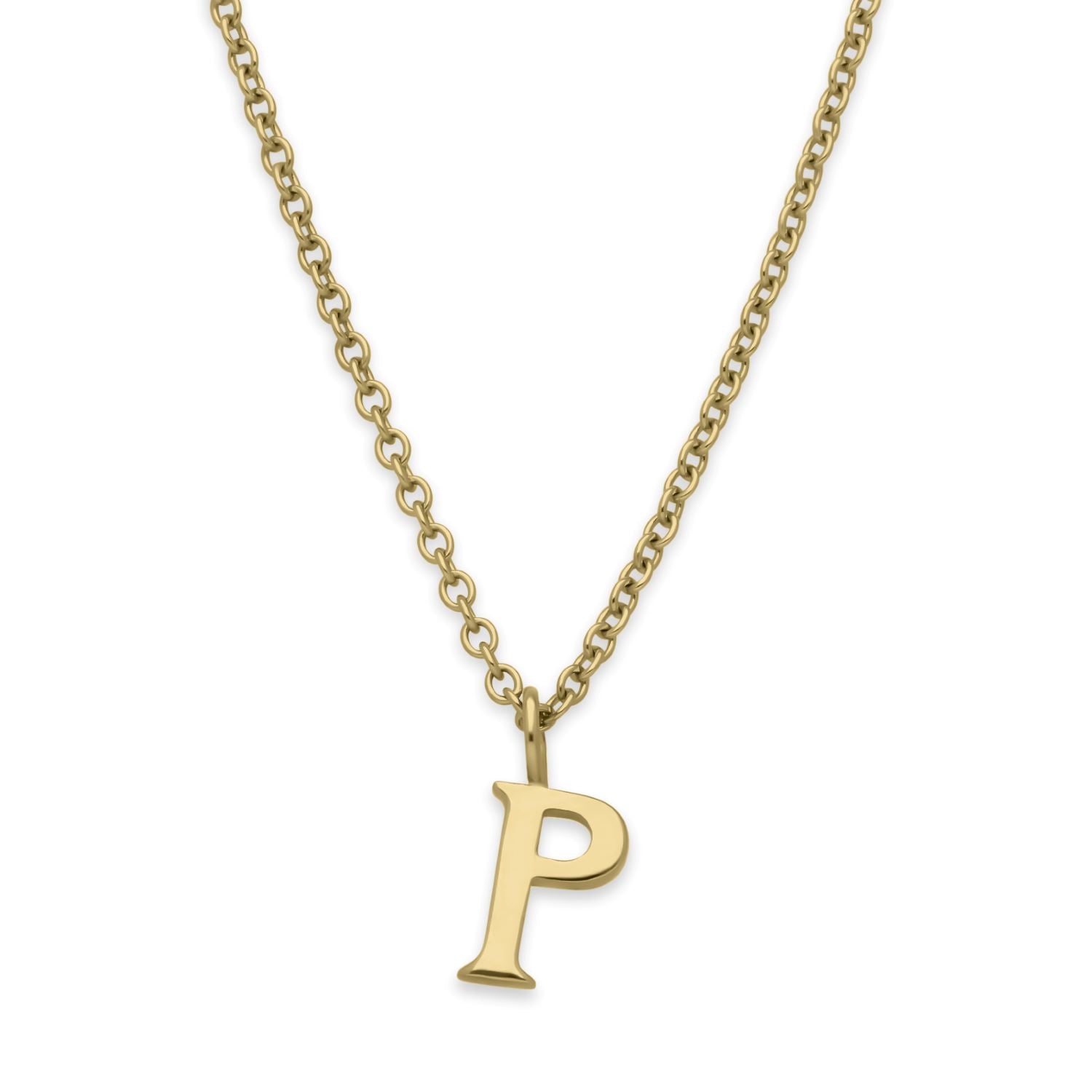 E.C.One recycled gold Letter Pendant Necklace made in our B Corp certified London workshop