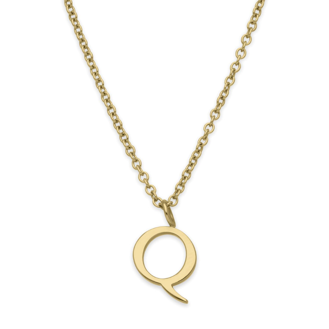 E.C.One recycled gold Letter Pendant Necklace made in our B Corp certified London workshop