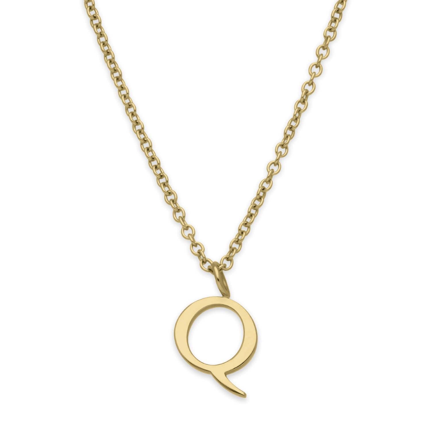 E.C.One recycled gold Letter Pendant Necklace made in our B Corp certified London workshop