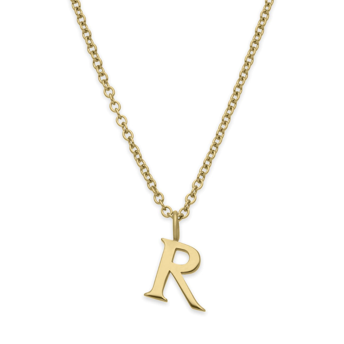 E.C.One recycled gold Letter Pendant Necklace made in our B Corp certified London workshop