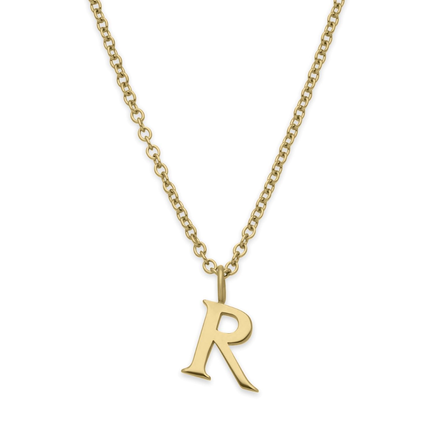 E.C.One recycled gold Letter Pendant Necklace made in our B Corp certified London workshop
