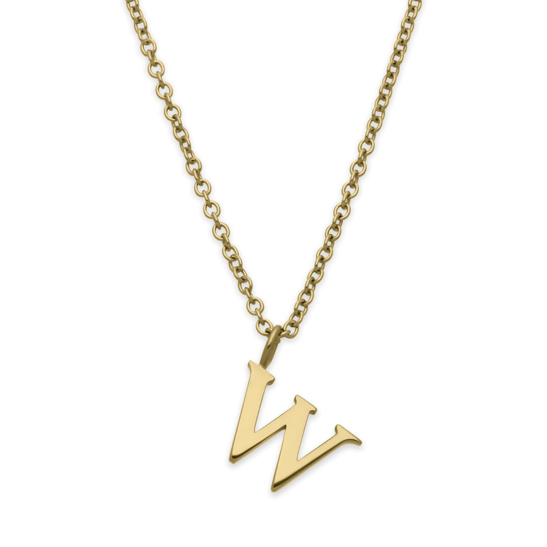 E.C.One recycled gold Letter Pendant Necklace made in our B Corp certified London workshop