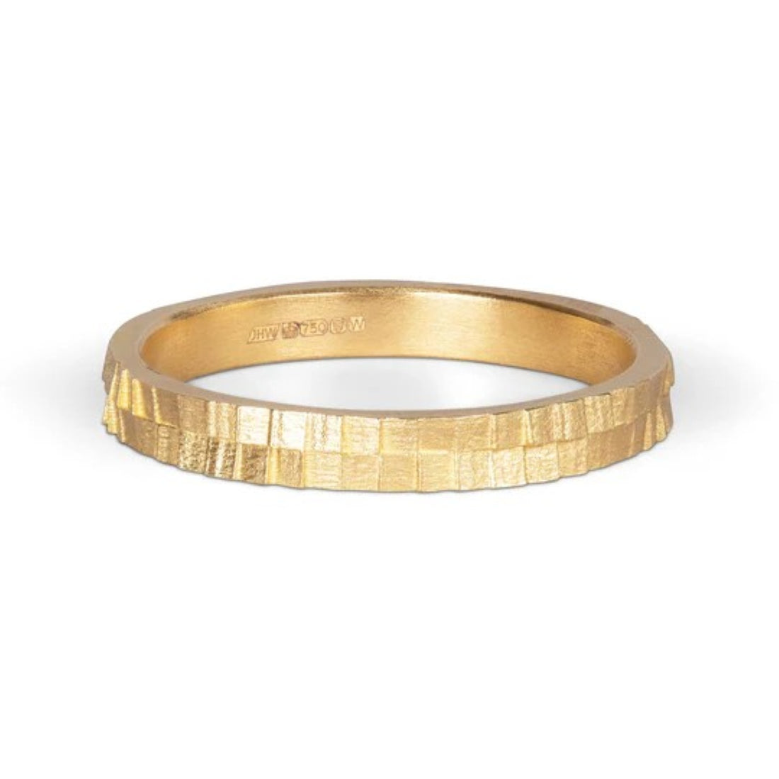 Jo Hayes Ward at ethical jewellers E.C.One London SQUARE Double Ring Yellow Gold