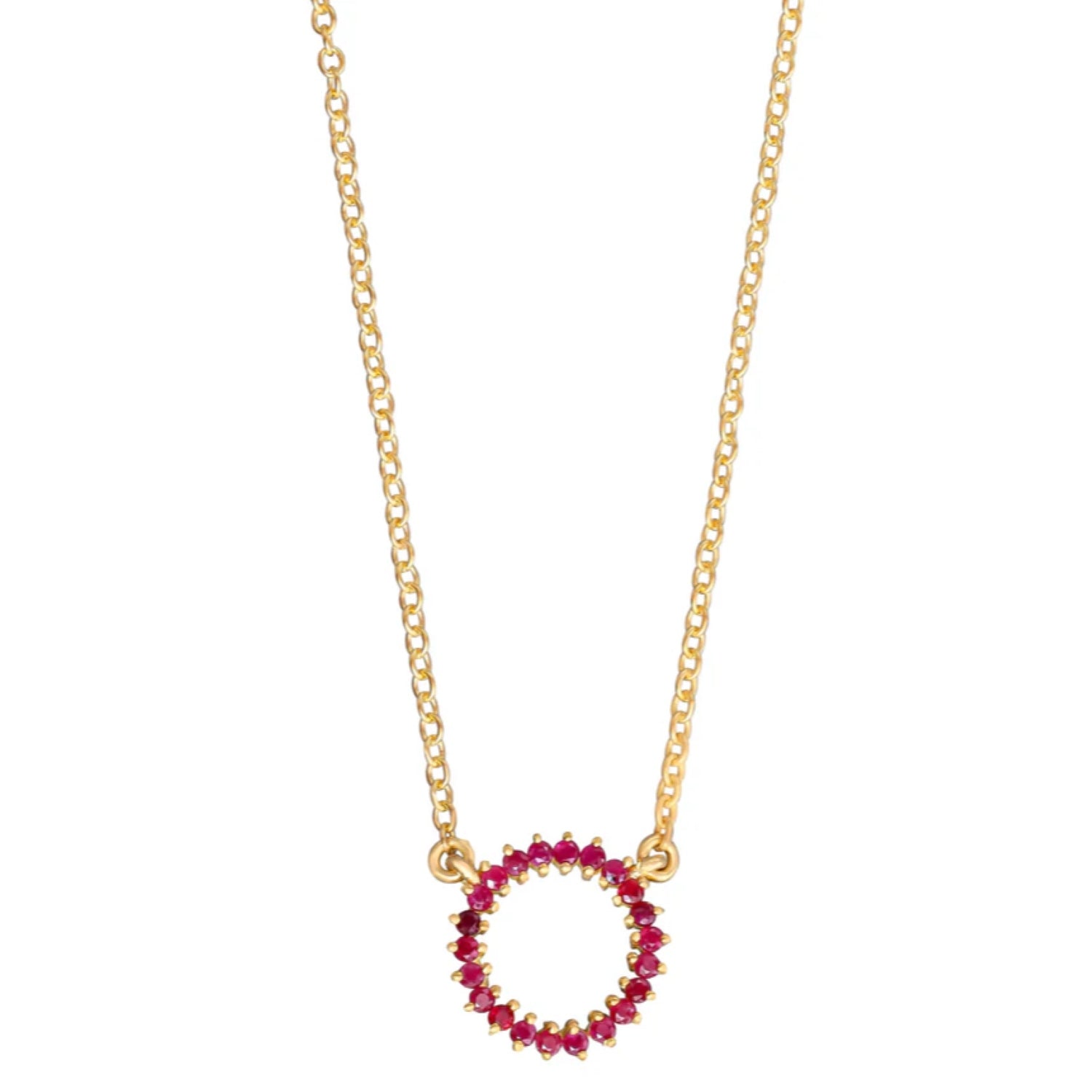 Pomegranate London at E.C.One London HALO Ruby Necklace
