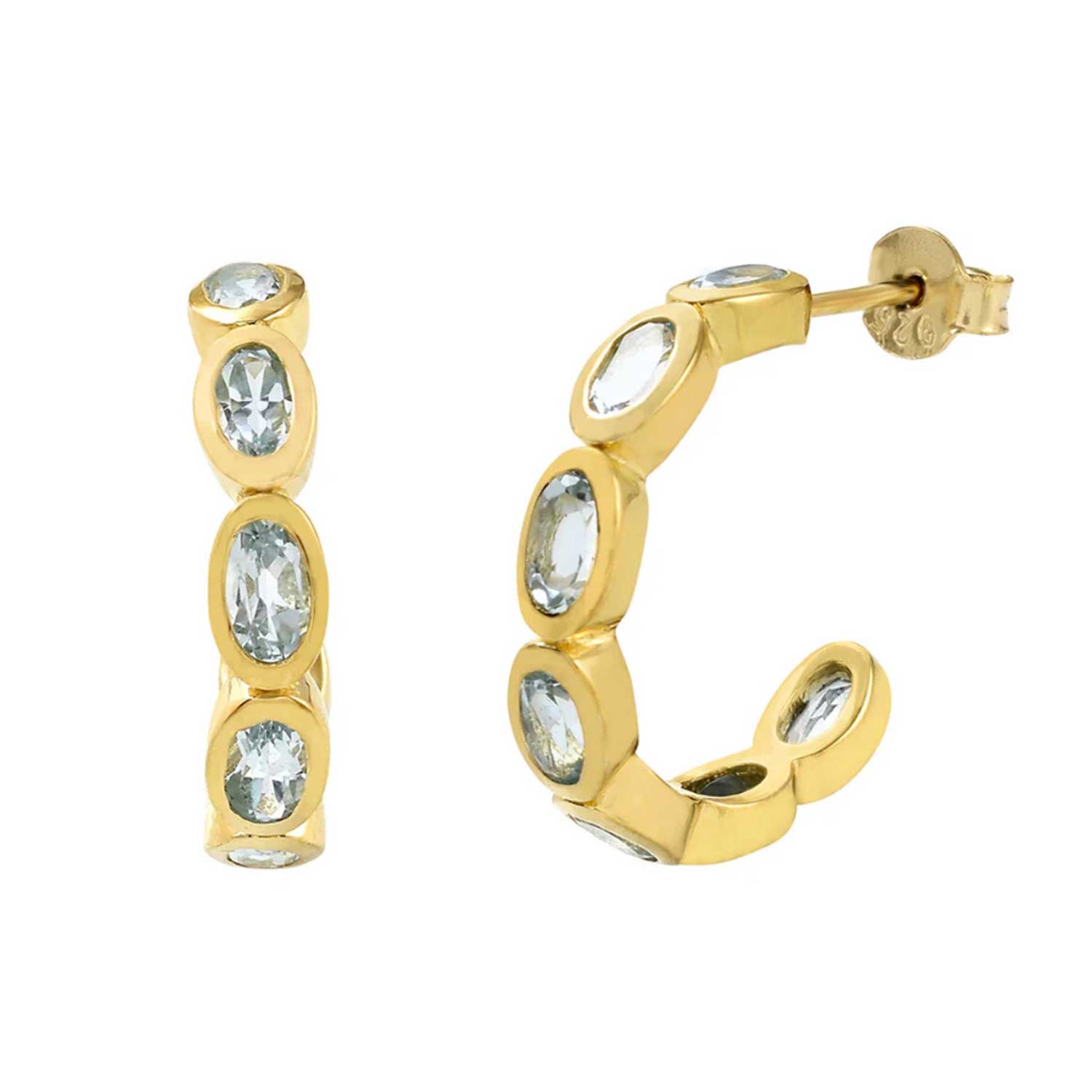 Pomegranate at E.C.One London
MYKONOS Hoop Earrings Blue Topaz