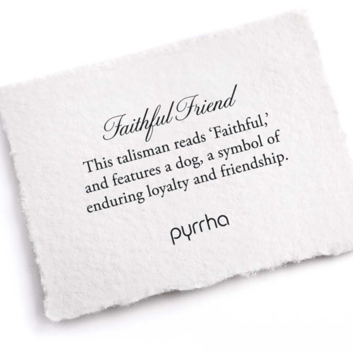 Pyrrha at E.C.One London FAITHFUL FRIEND Talisman Silver Necklace