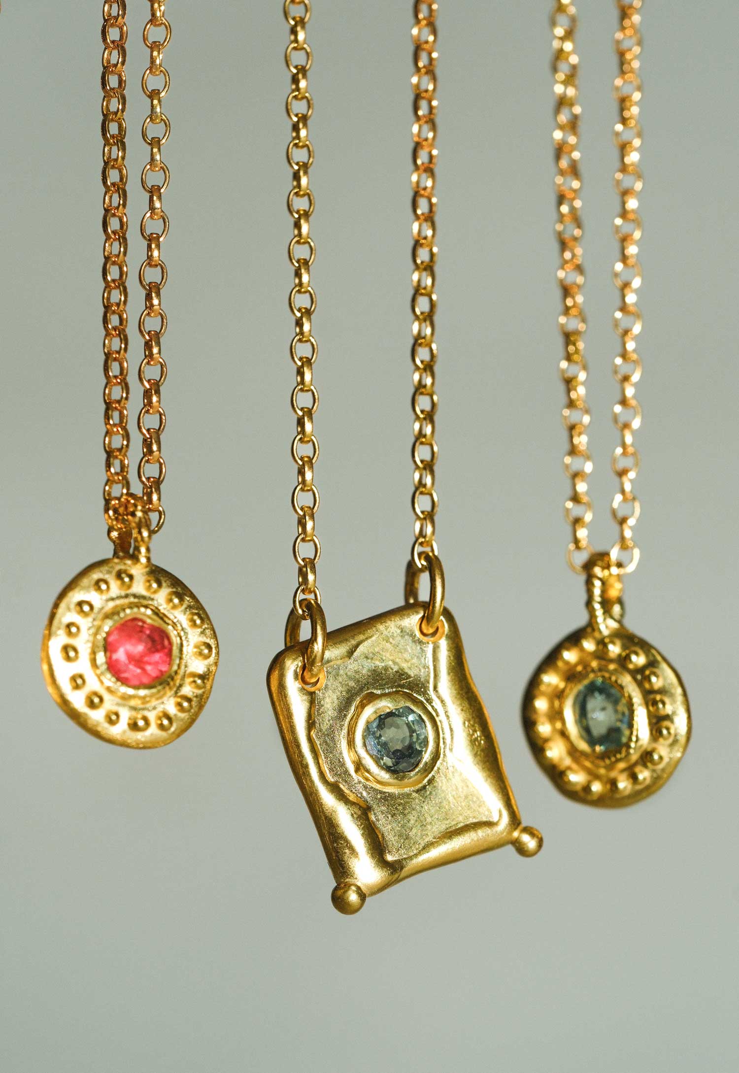 Sharlala at ethical jeweller E.C.One London sapphire Pendants