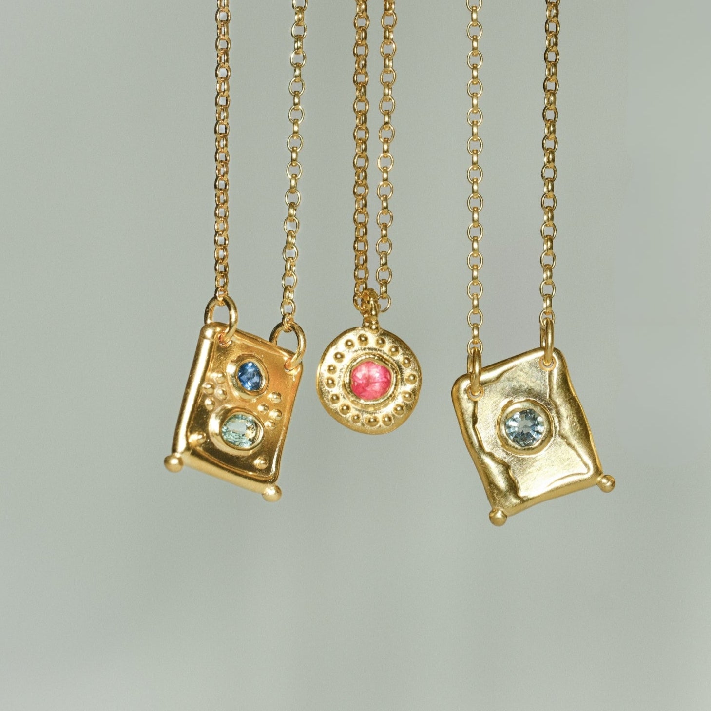 Sharlala at ethical jeweller E.C.One London sapphire necklaces