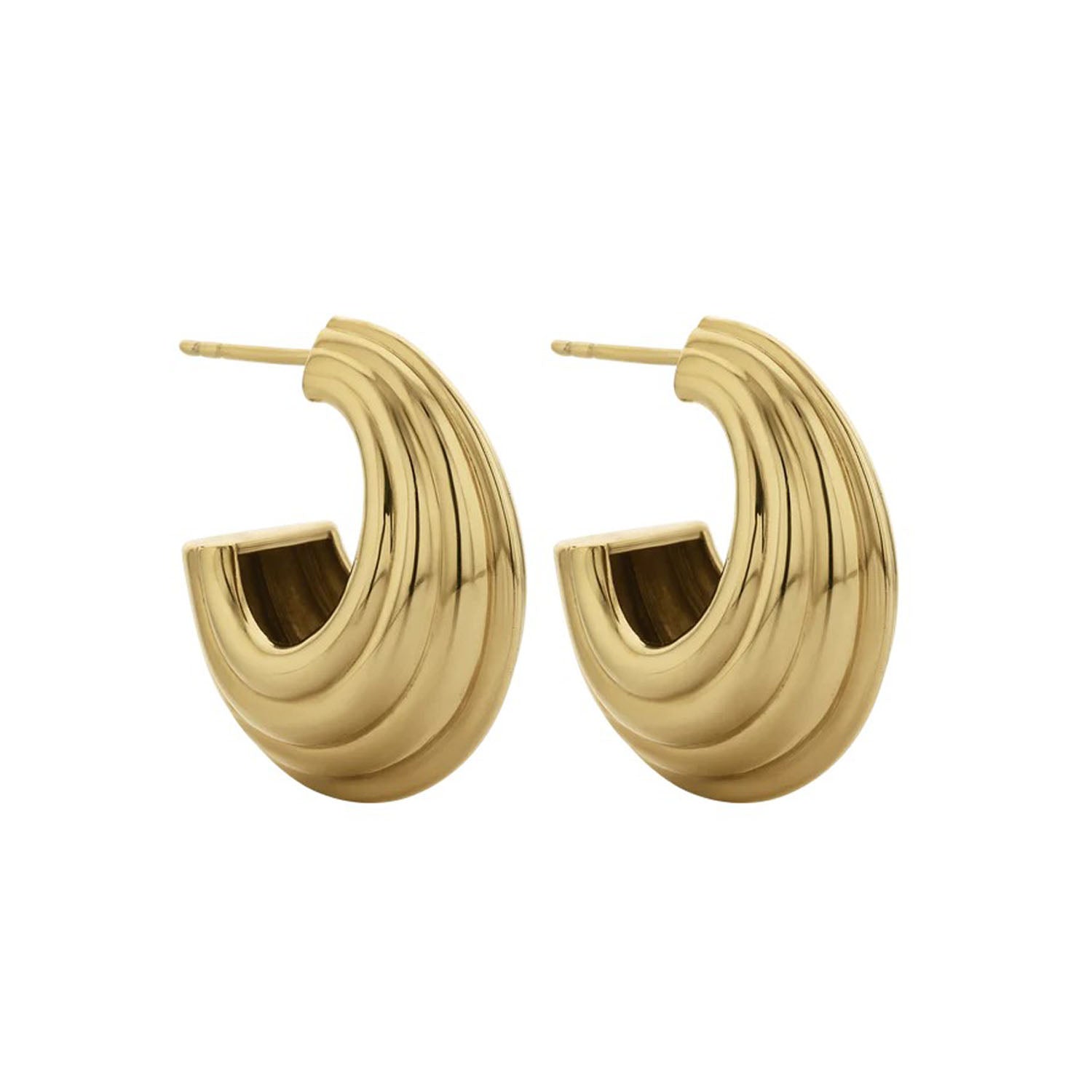 SOLINA Hoop Earrings Gold Plated By Zoe & Morgan at ethical jeweller E.C.One London