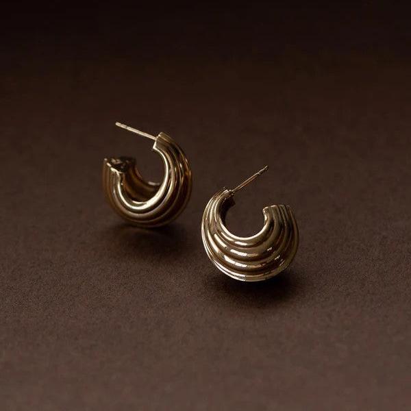 SOLINA Hoop Earrings Gold Plated By Zoe & Morgan at ethical jeweller E.C.One London