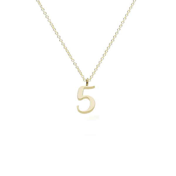 Number 5 2025 necklace charm