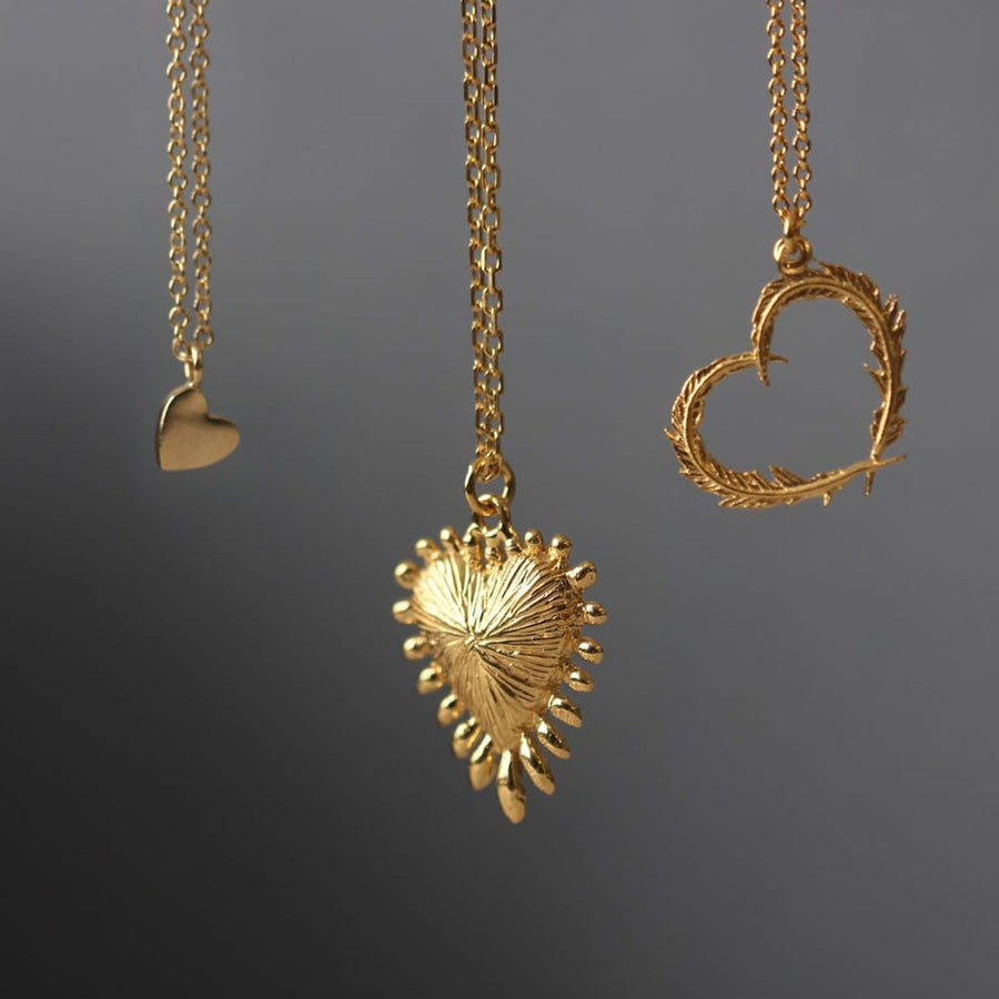 Zoe & Morgan Heart Rays Gold Plated Necklace