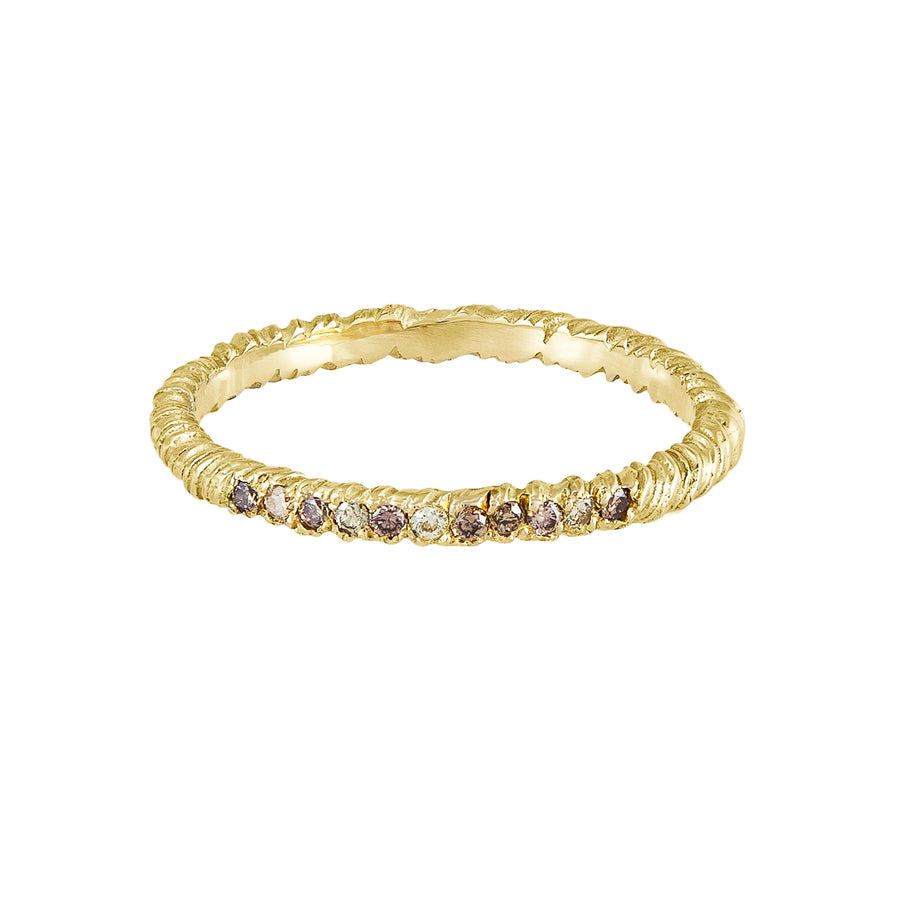 Natalie Perry at EC One London ethical  diamond eternity ring in recycled yellow gold