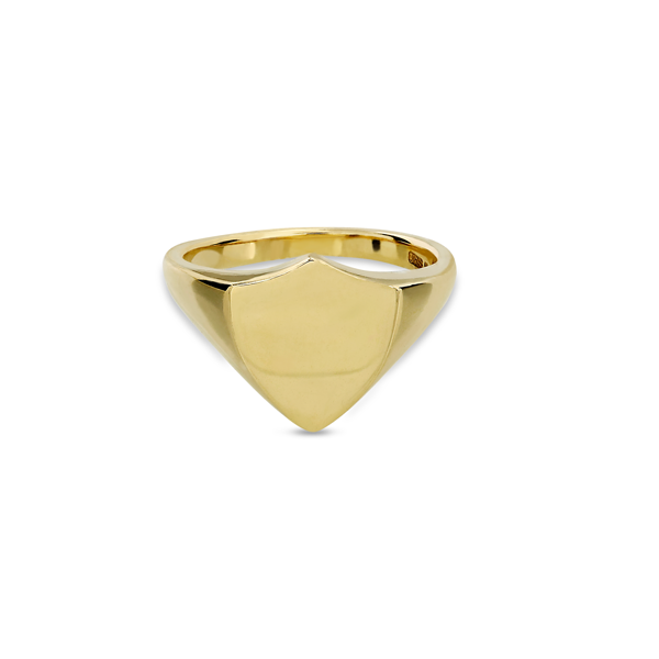 Shield Gold Signet Ring