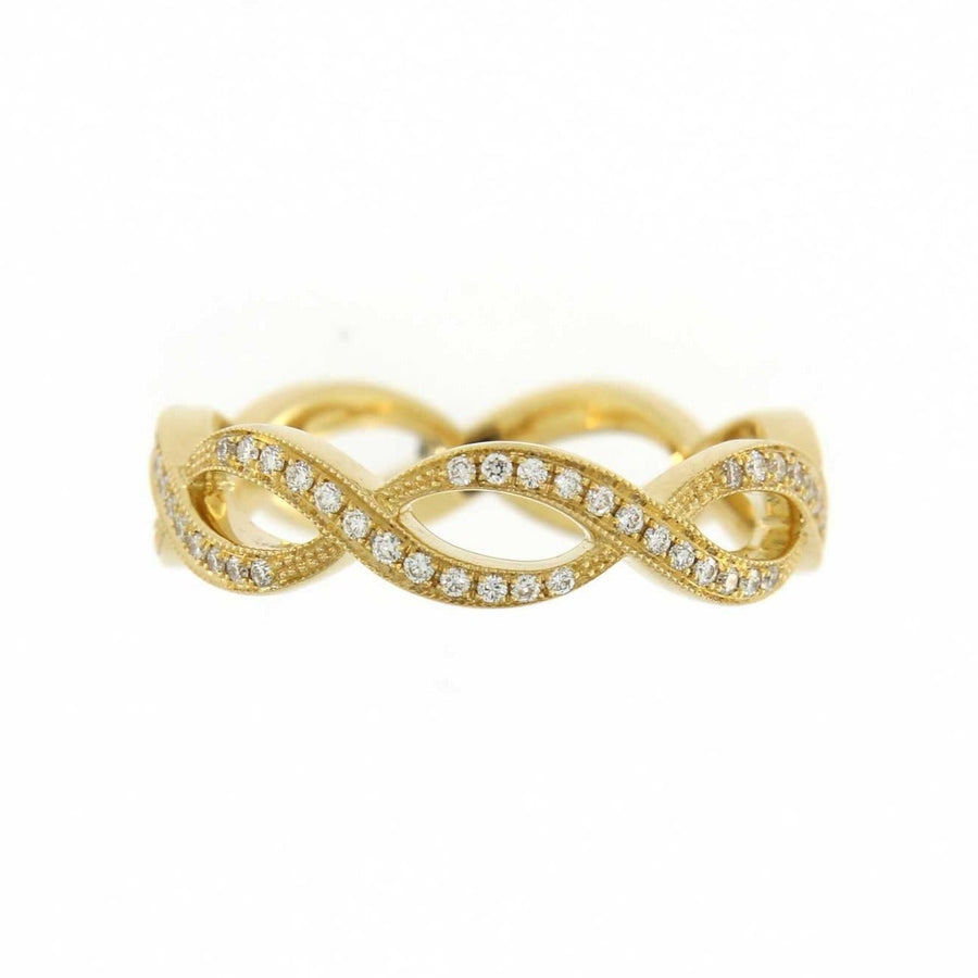 Ungar and Ungar Infinity Yellow Gold Diamond Ring at EC One