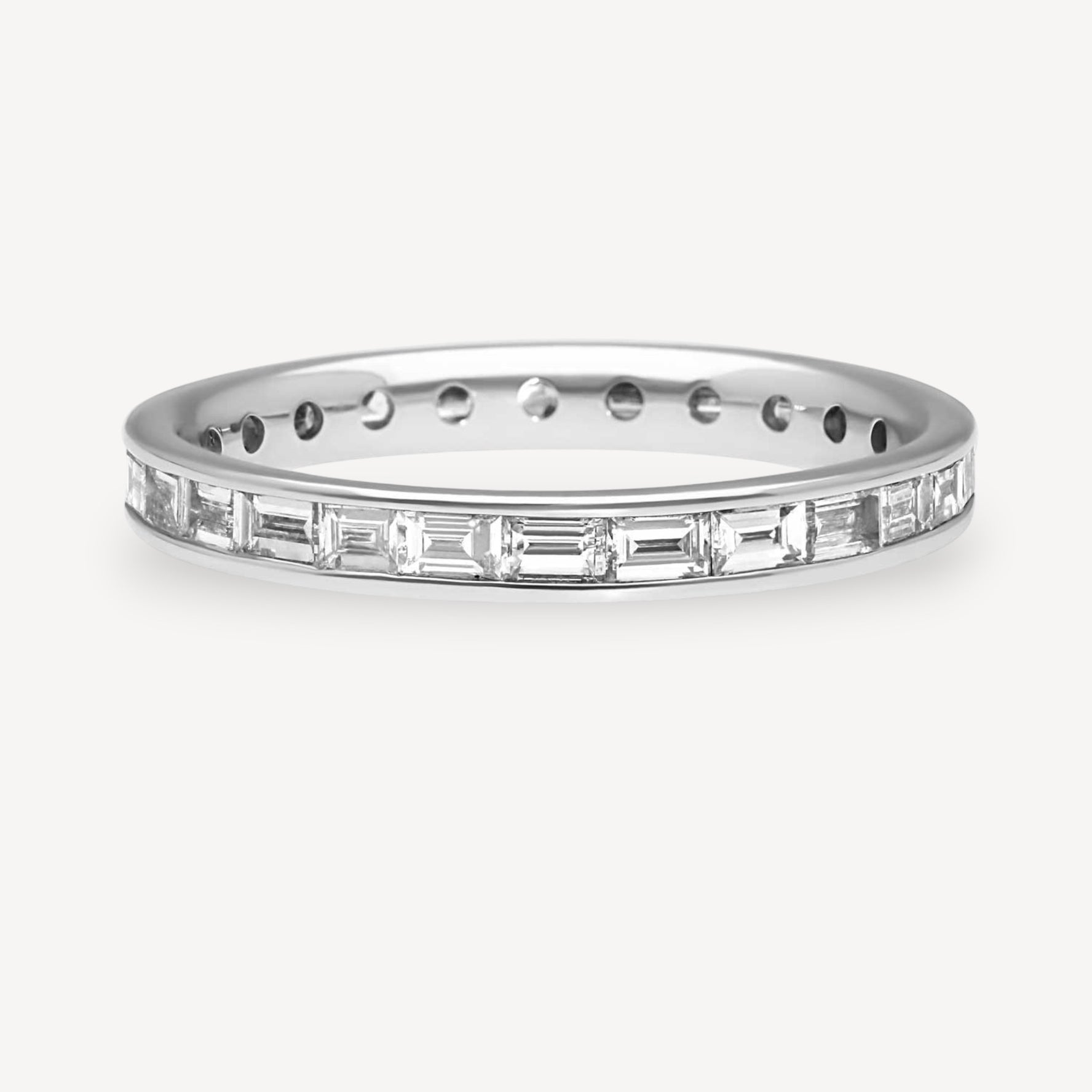 1.00ct Baguette Full Eternity Ring Platinum