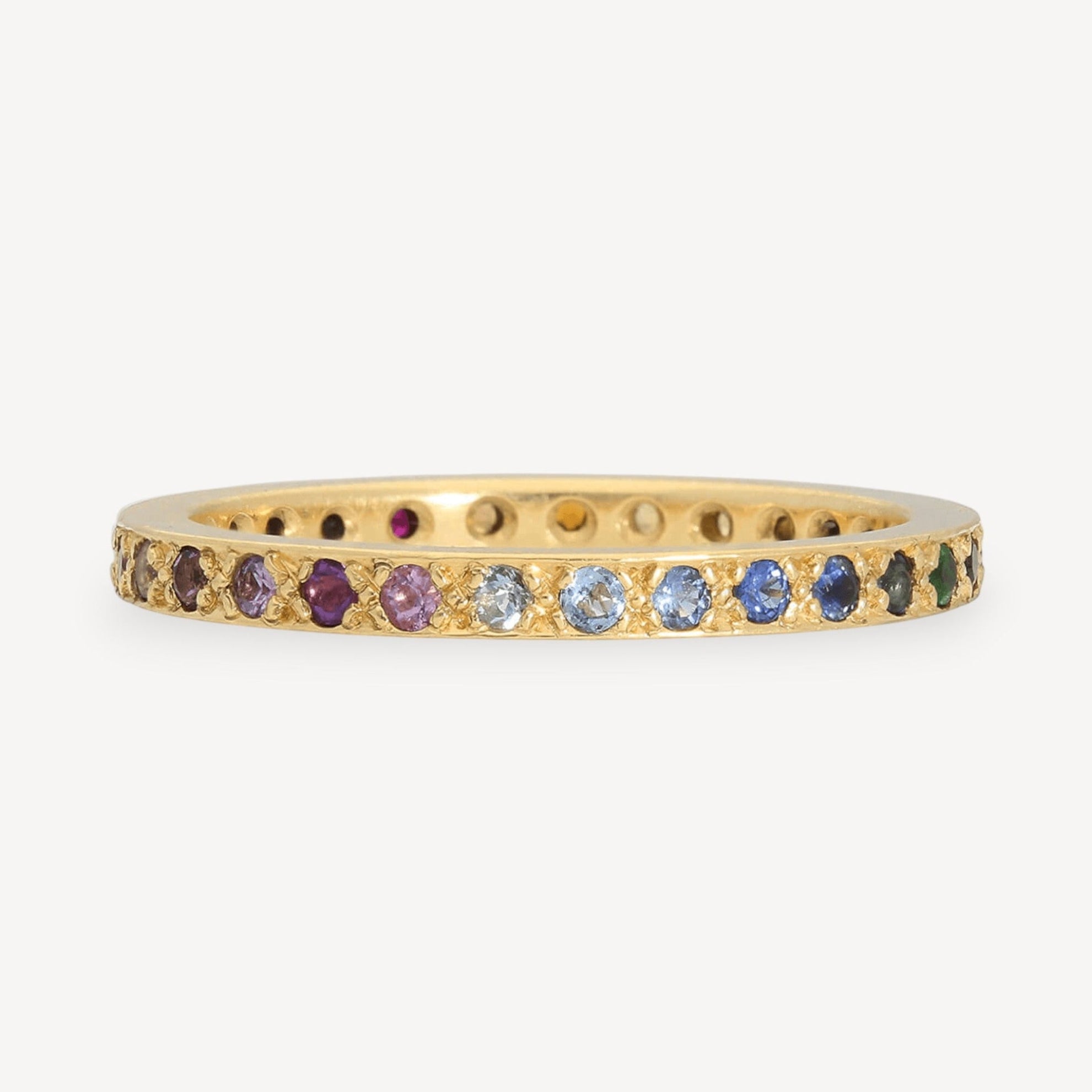 Narrow Kaleidoscope Gold Ring