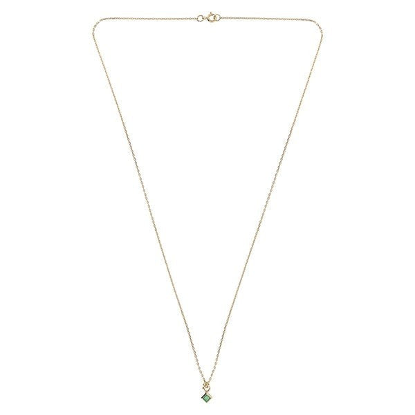 Princess Cut Emerald Necklace