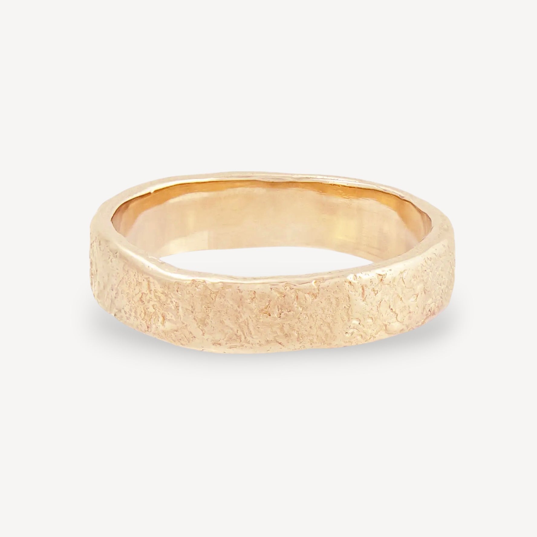 5mm Organic Wedding Ring in 9ct Yellow Gold