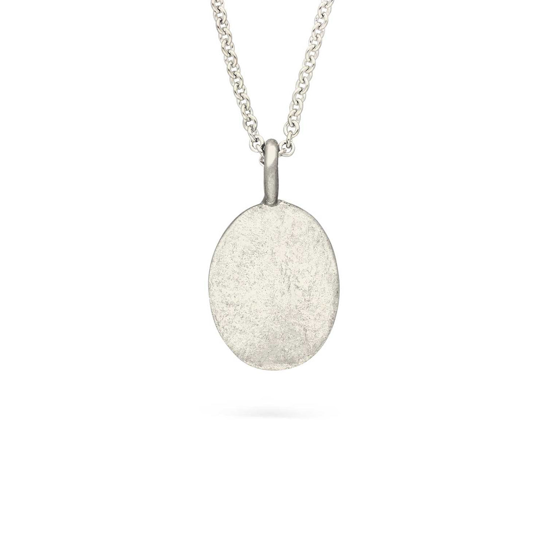 Belle Smith at E.C.One Oval Timber Necklace in Silver