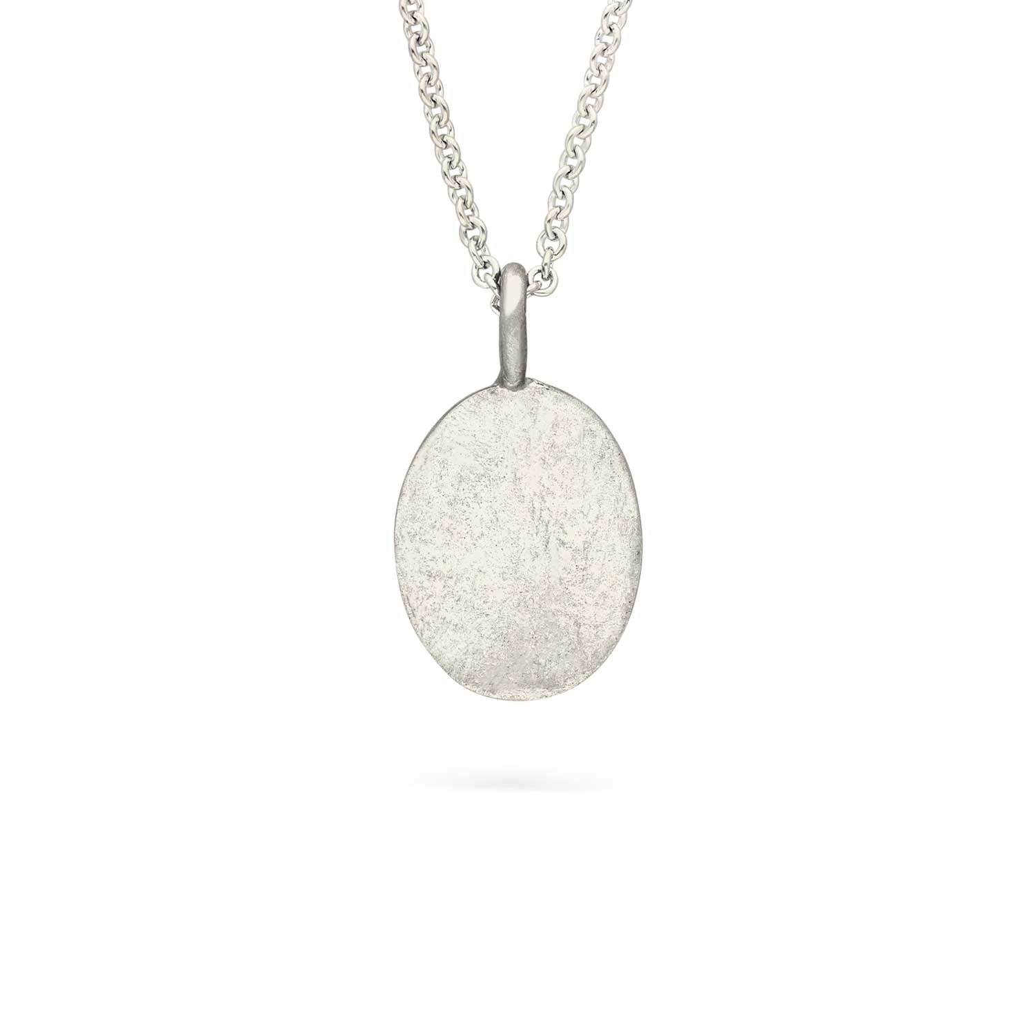 Belle Smith at E.C.One Oval Timber Necklace in Silver