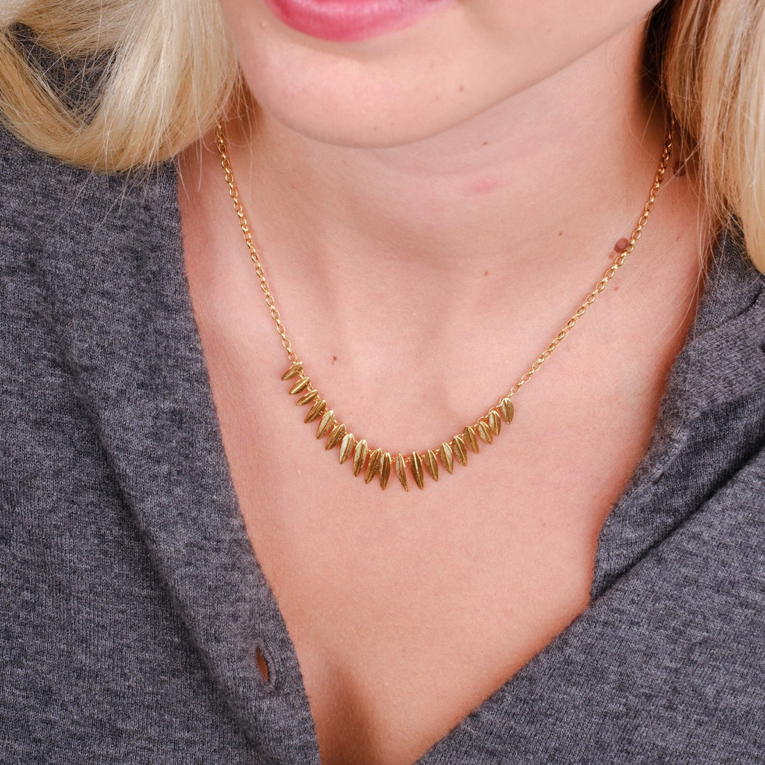 Phoenix Fringe Necklace Gold Plated