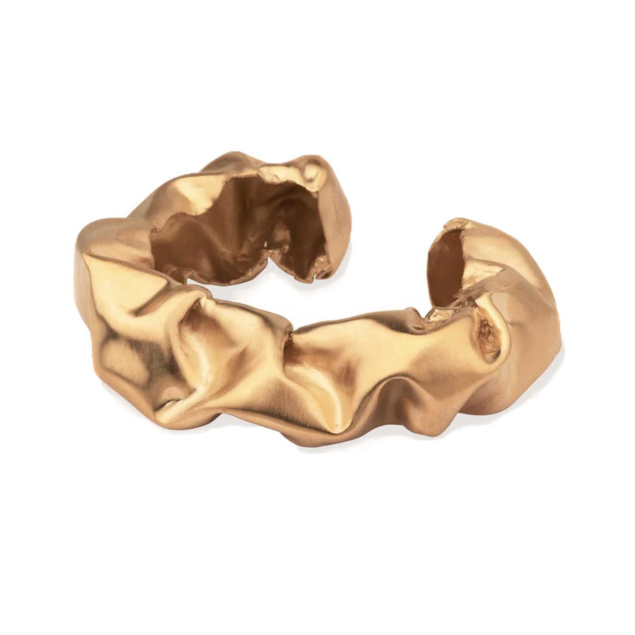 Completedworks Scrunch Cuff Gold Plated at ethical jewellers EC One London