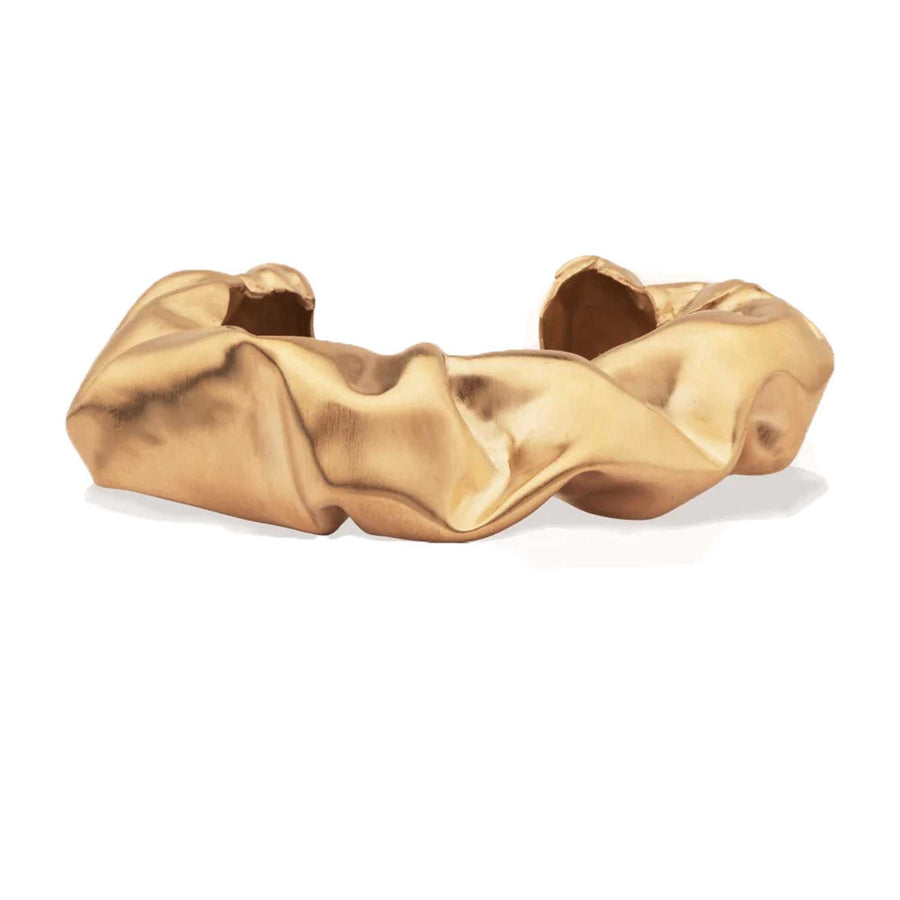 Completedworks Scrunch Cuff Gold Plated at ethical jewellers EC One London