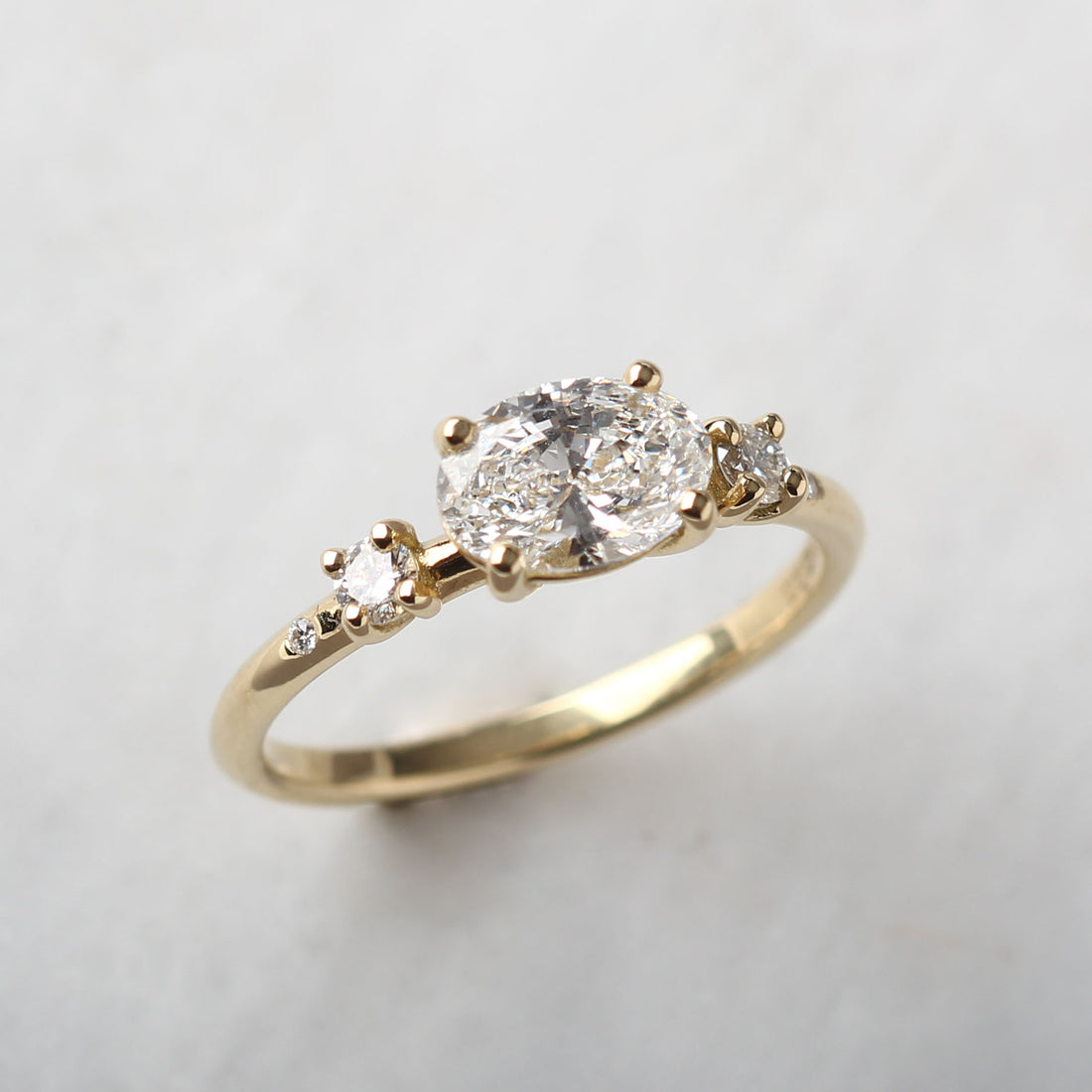 LAINEY Yellow Gold Diamond Engagement Ring