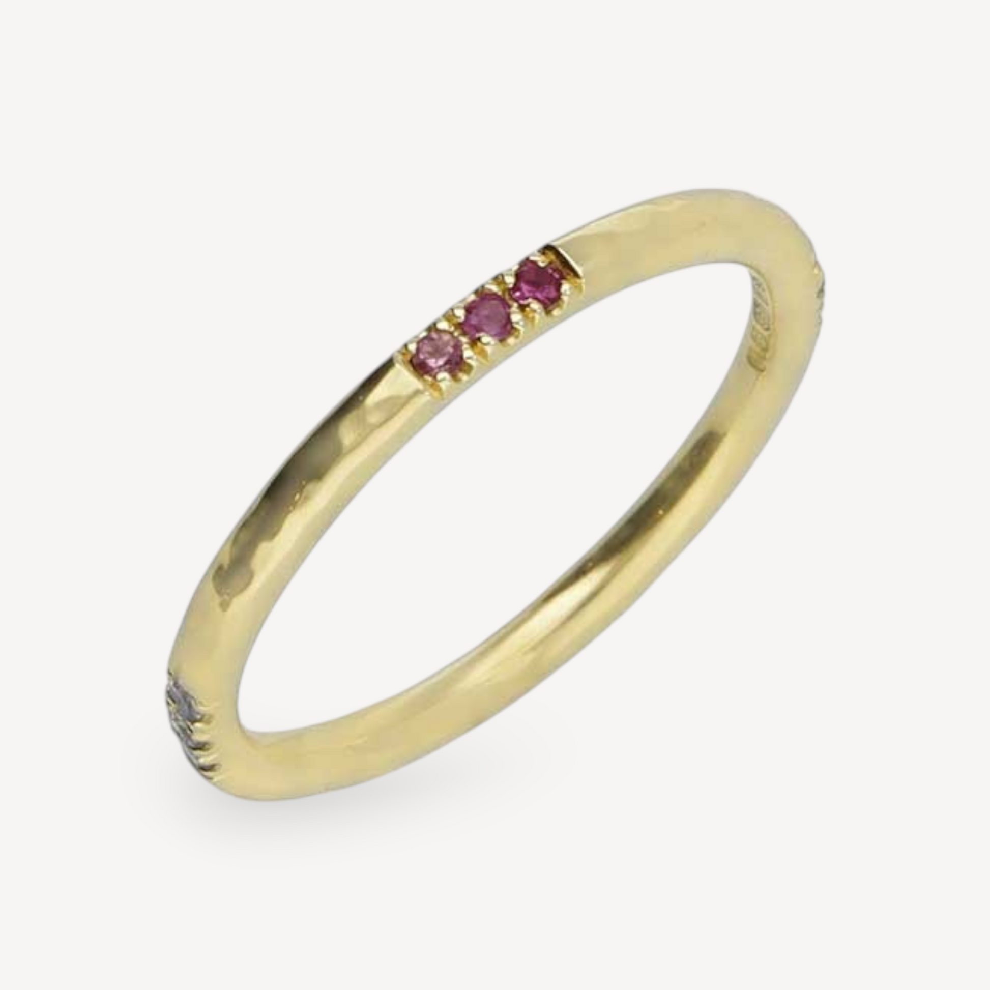 EC One ALICE Multi Gemstone Wedding band Yellow Gold