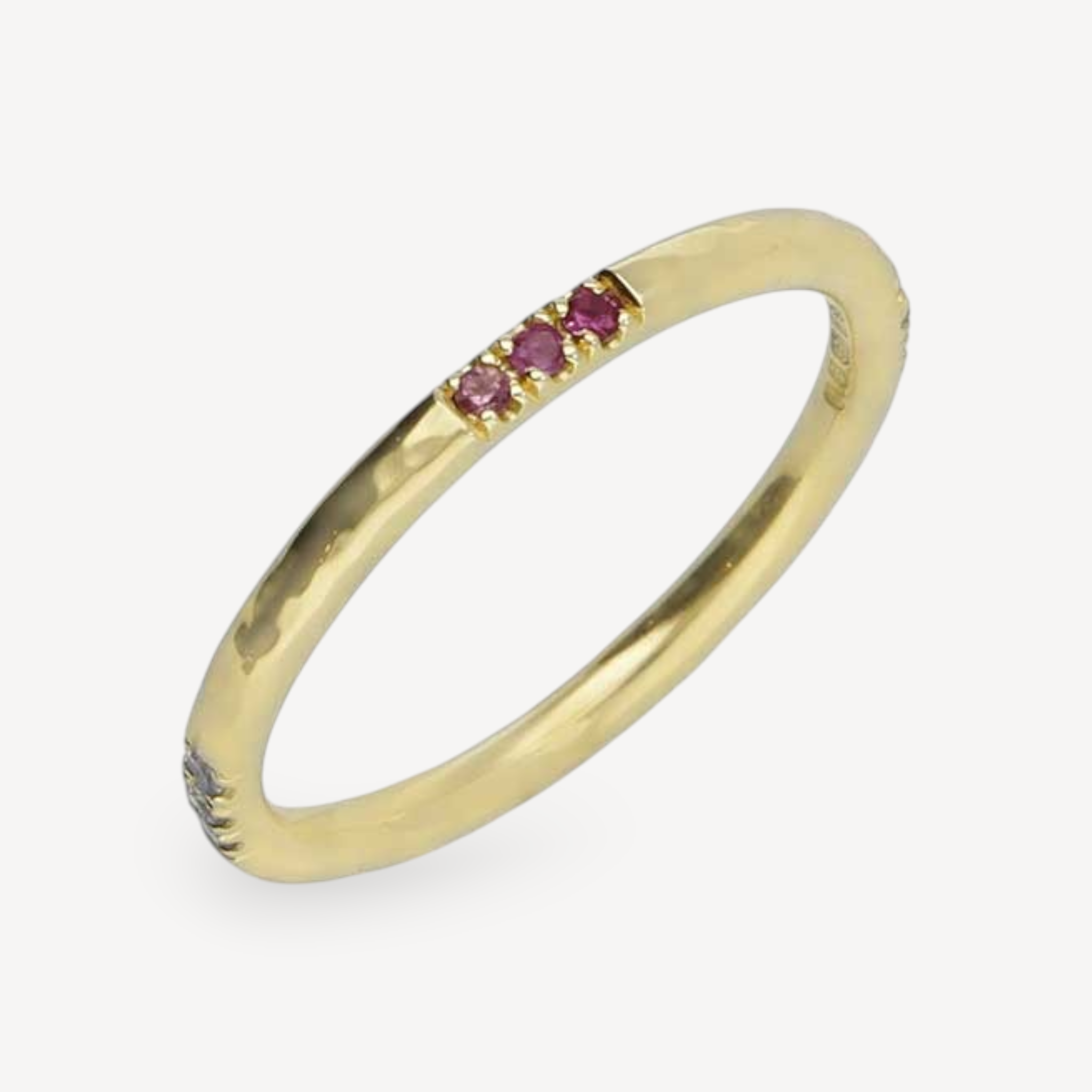 EC One ALICE Multi Gemstone Wedding band Yellow Gold