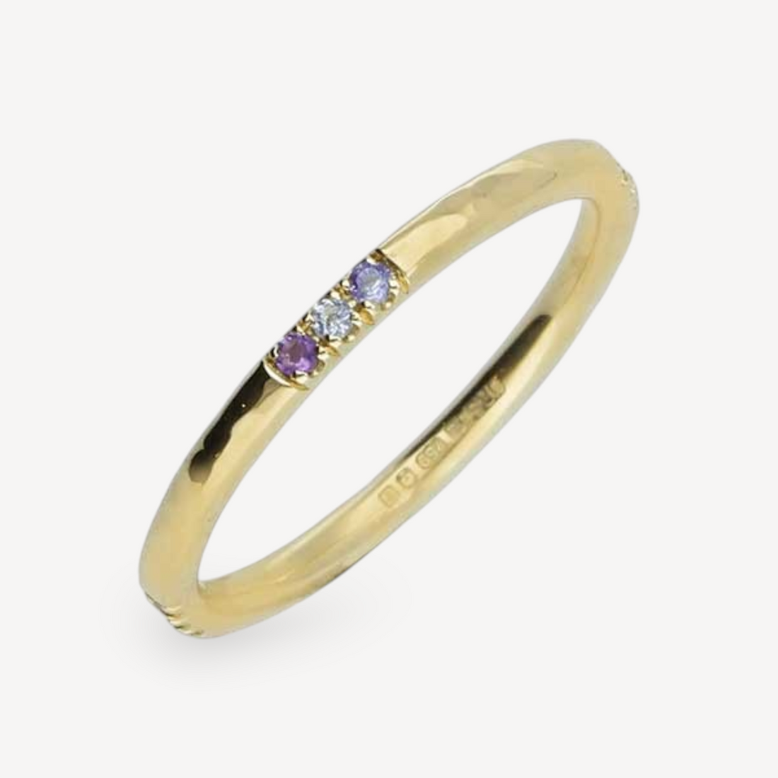 EC One ALICE Multi Gemstone Wedding band Yellow Gold