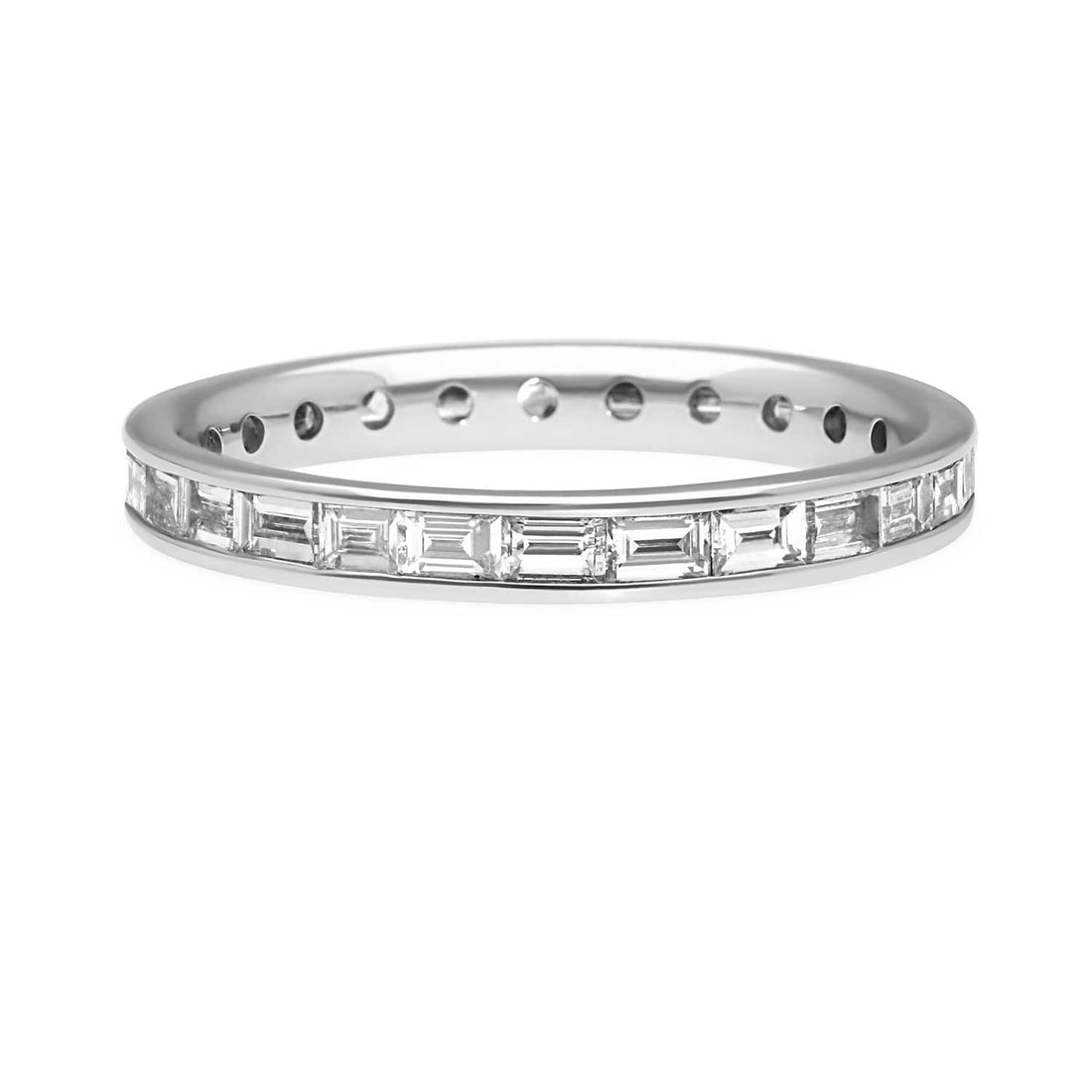 1.00ct Baguette Full Eternity Ring White Gold at ethical jeweller E.C.One London
