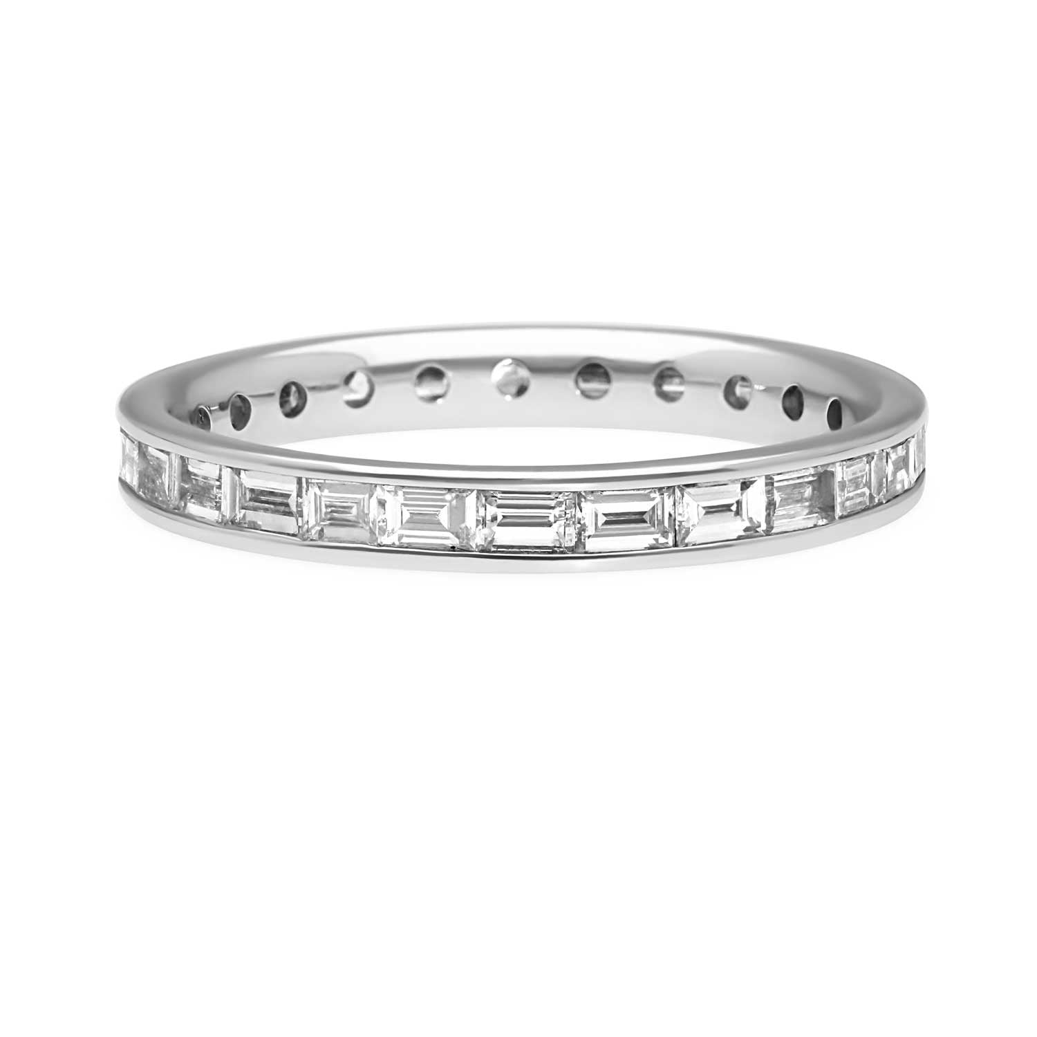 1.00ct Baguette Full Eternity Ring White Gold at ethical jeweller E.C.One London