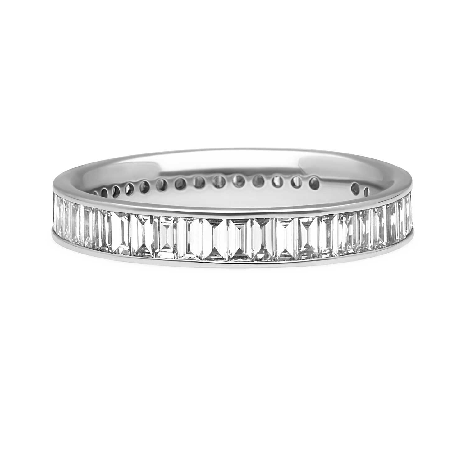 1.50ct Baguette Diamond Full Eternity Ring White Gold at ethical jeweller E.C.One London