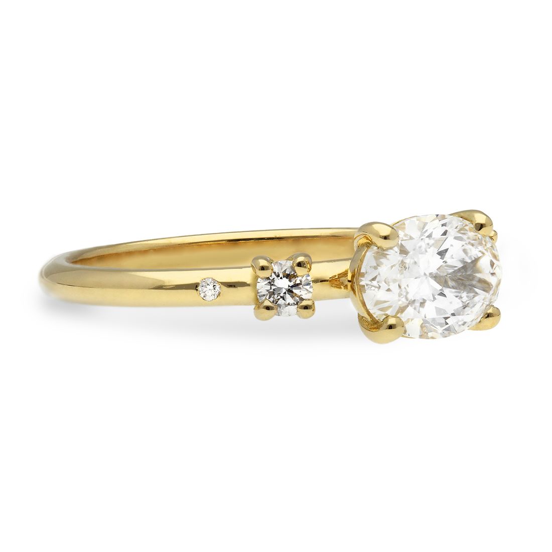 LAINEY Yellow Gold Diamond Engagement Ring